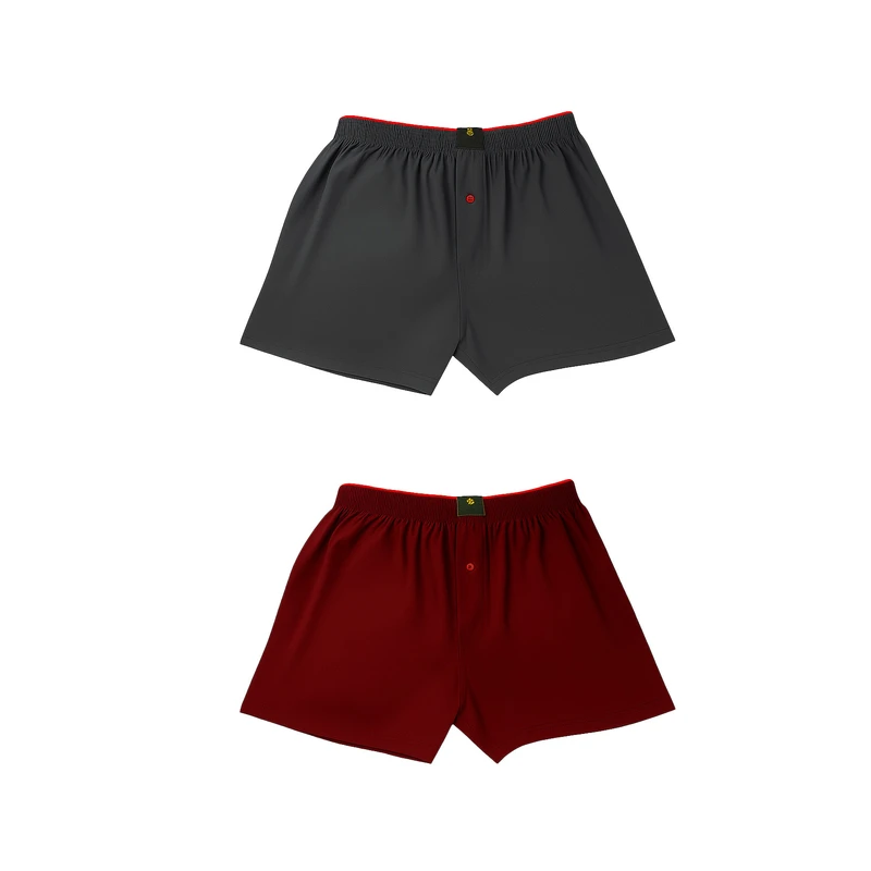 شورت باکسر مردانه مدل دکمه‌دار بسته 2 عددی