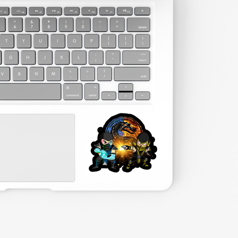 استیکر لپ تاپ بووم طرح بازی مدل Mortal Kombat کد JC08