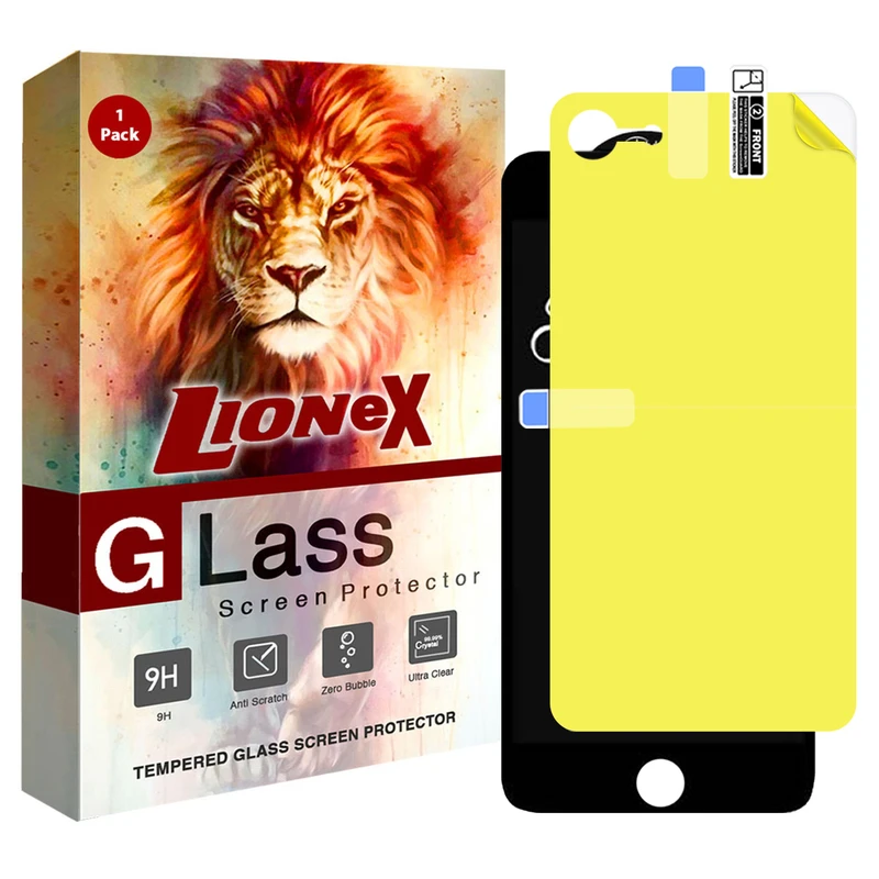 محافظ صفحه نمایش لایونکس مدل 2SN مناسب برای گوشی موبایل اپل iPhone 8 به همراه محافظ پشت گوشی