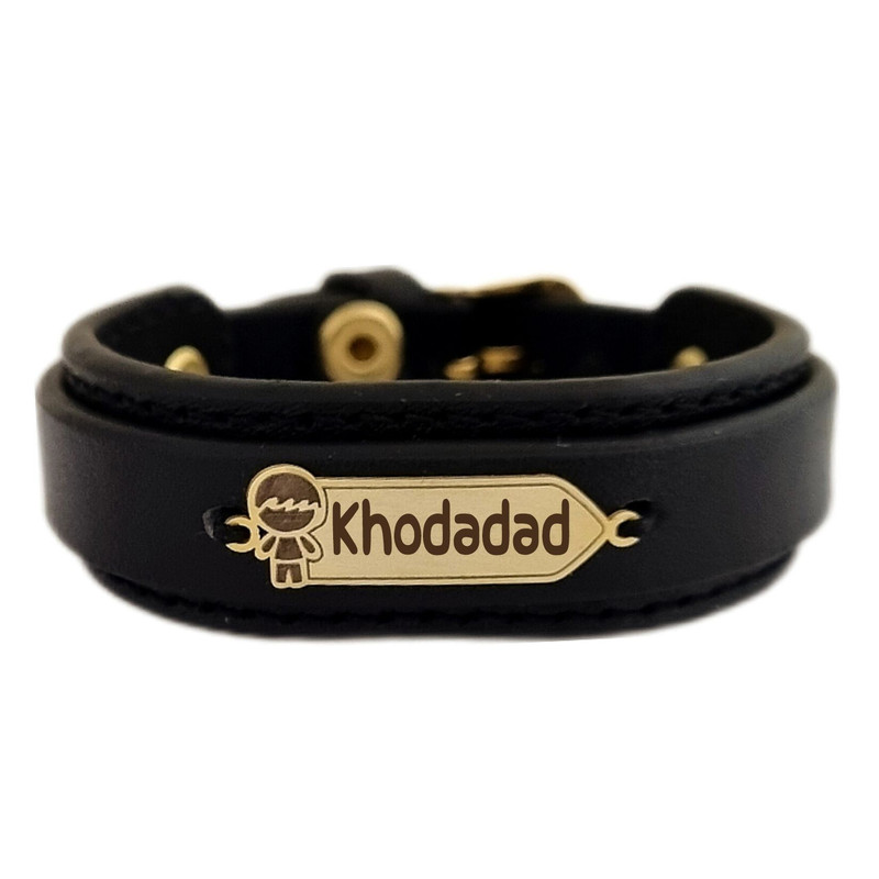 دستبند طلا 18 عیار بچگانه لیردا مدل اسم خداداد KDK