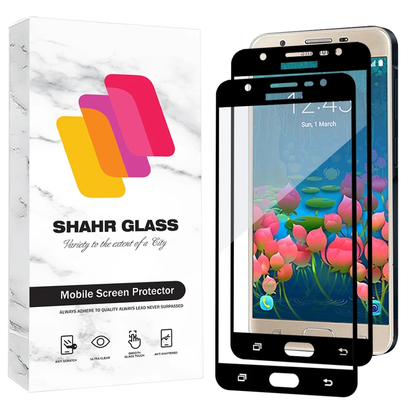 محافظ صفحه نمایش شیشه ای شهر گلس مدل FUL2 مناسب برای گوشی موبایل سامسونگ Galaxy J5 Prime / Galaxy G570 / Galaxy On5 2016 بسته دو عددی