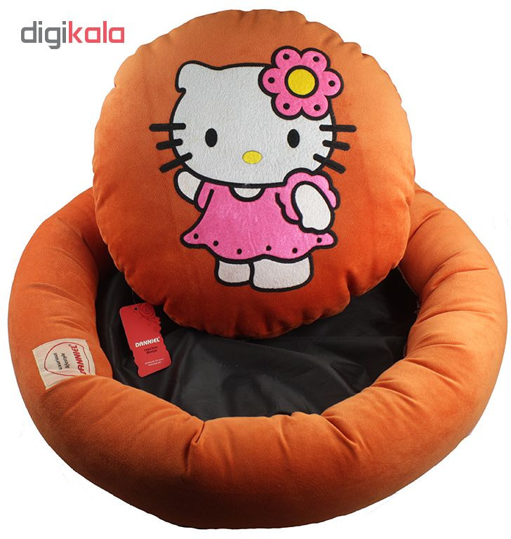 جای خواب سگ و گربه دانیل مدل Orange Kitty