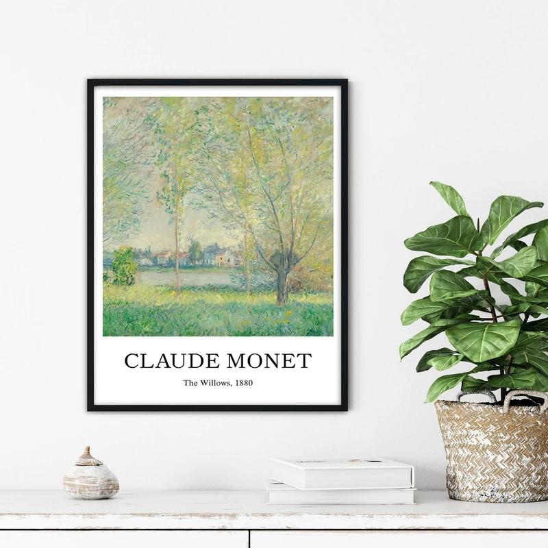 تابلو آتریسا طرح نقاشی کلاسیک مدرن مدل ATFHB54 فریم مشکی 