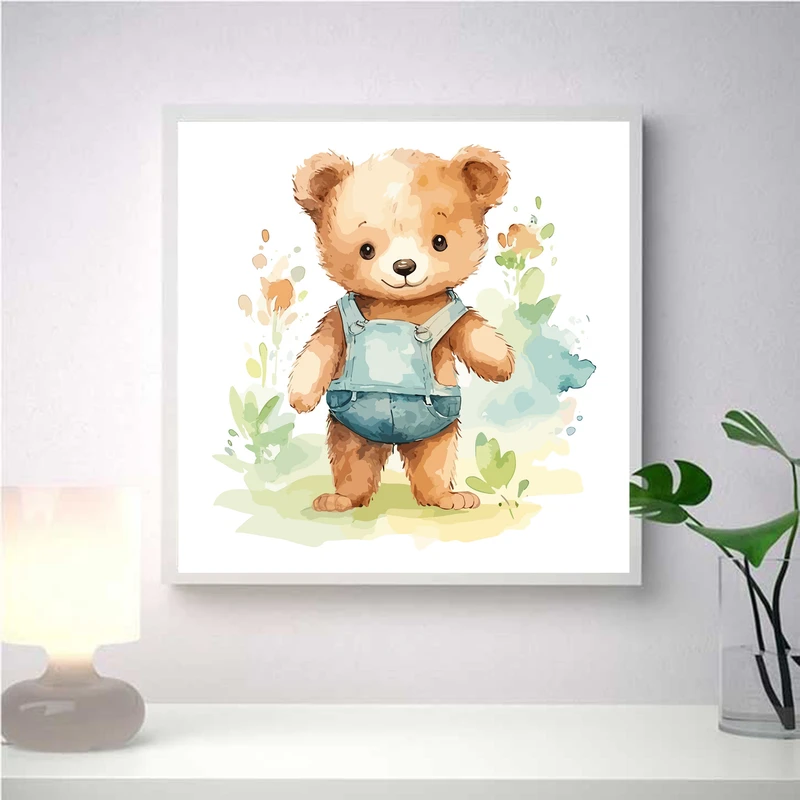 تابلو کودک و نوزاد مدل دکوراتیو کودک طرح خرسی کد 0683