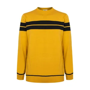 پلیور مردانه مدل یقه گرد خط دار