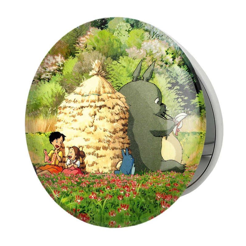 آینه جیبی خندالو طرح توتورو و ناتسوکی و می انیمه توتورو Totoro مدل تاشو کد 12830 