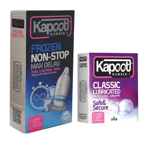 کاندوم کاپوت مدل NON-STOP بسته 10 عددی به همراه کاندوم کاپوت مدل Classic Lubricated بسته 3 عددی