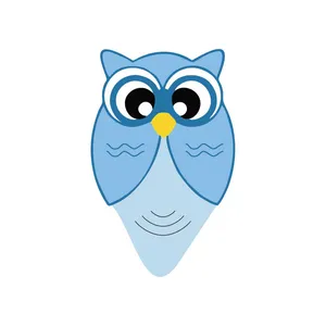 استیکر چوبی کودک مدل جغد کد 002