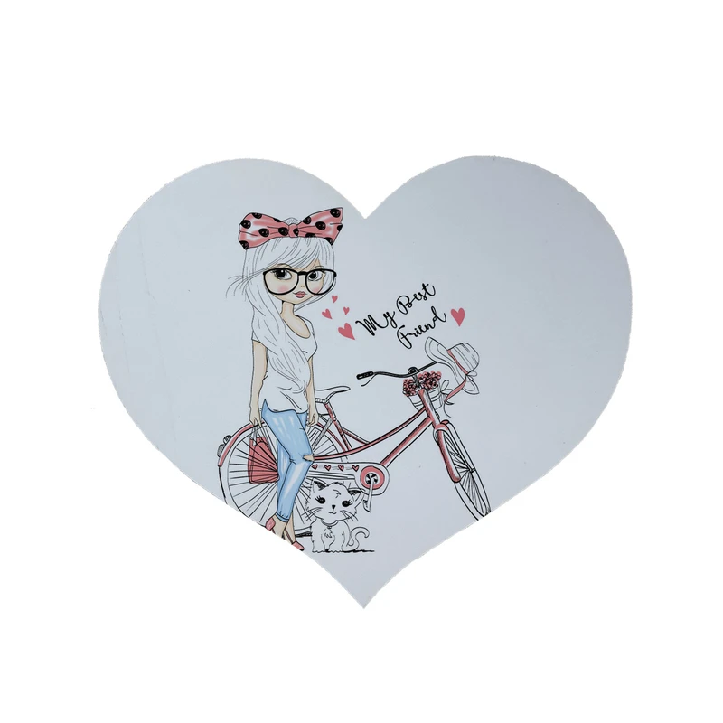 پادری مدل قلب طرح عروسکی کد 5751 سایز 90x90 سانتی متر 