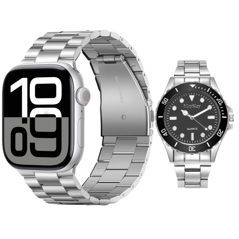 ساعت هوشمند 49 میلی متری مدل M75 MAX با بند فلزی به همراه ساعت