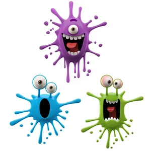 Zhivar Funny Monsters 3D Wall Sticker