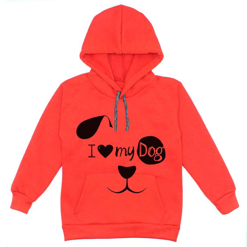 هودی پسرانه مدل پاندا F48 رنگ قرمز