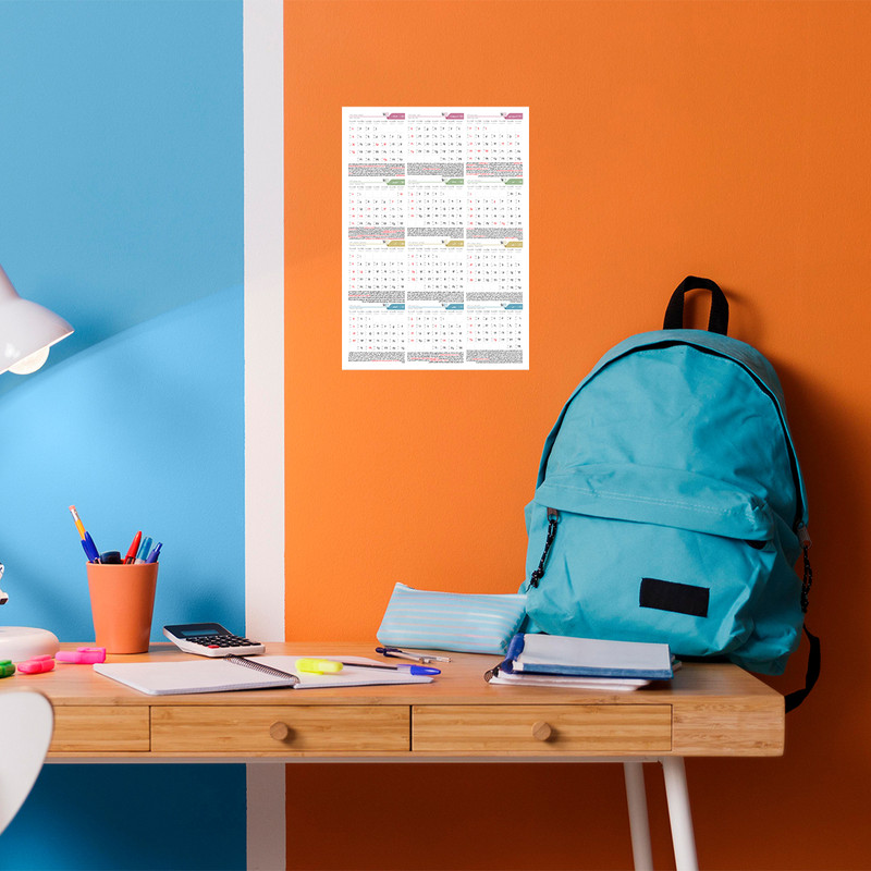 تقویم دیواری سال 1403 مدل A3 طرح نامبر کد 001