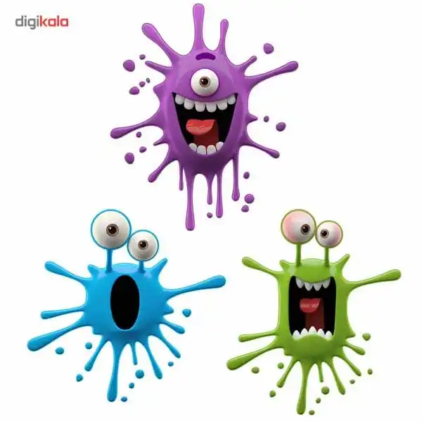 استیکر سه بعدی ژیوار طرح هیولا های بامزه