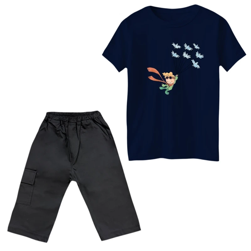 ست تی‌شرت و شلوارک پسرانه مدل شازده کوچولو 10