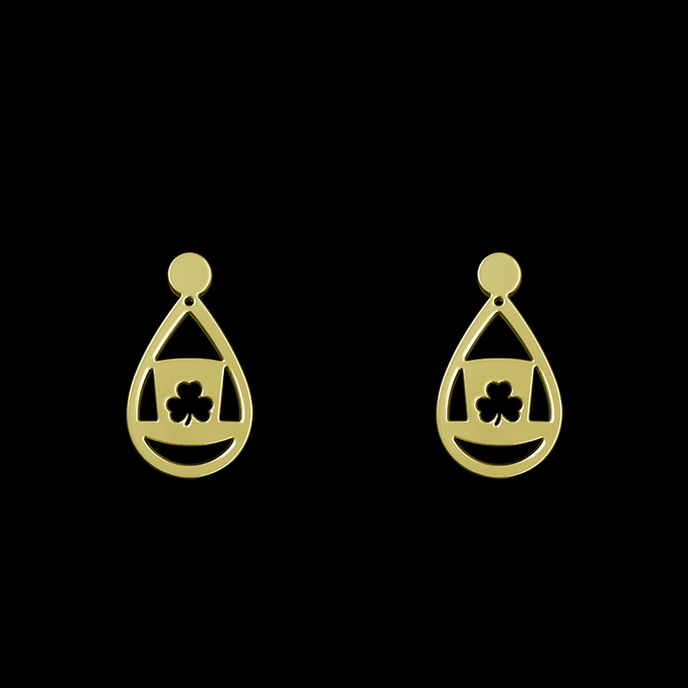 گوشواره طلا 18 عیار زنانه مدوپد مدل کلاه کد GA1-10528