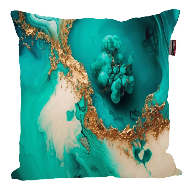 کوسن پاد آفرین مدل فانتزی رنگی طرح سنگ مرمر کد P359