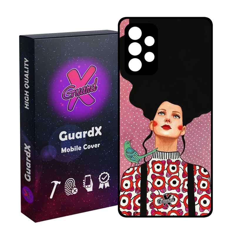 کاور گارد ایکس طرح دختر مدل Glass10139 مناسب برای گوشی موبایل سامسونگ Galaxy A73