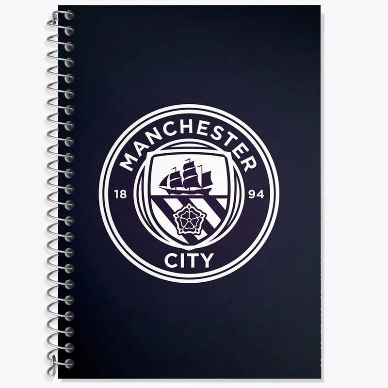 دفتر زبان 50 برگ خندالو مدل سه خط طرح باشگاه منچستر سیتی کد 26804