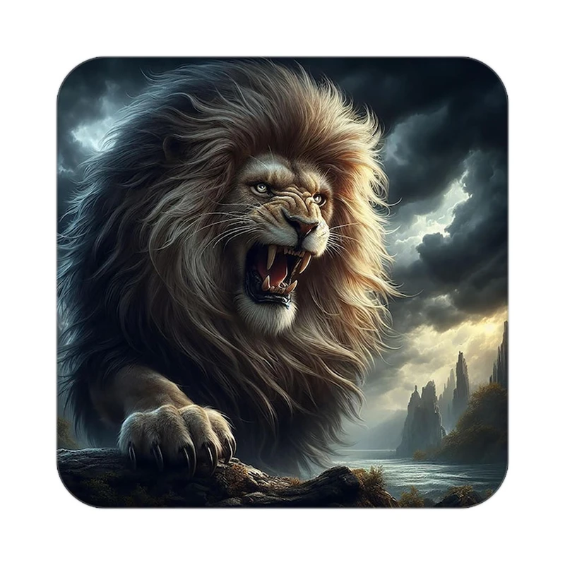 زیر لیوانی کاکتی طرح شیر مدل mp23042