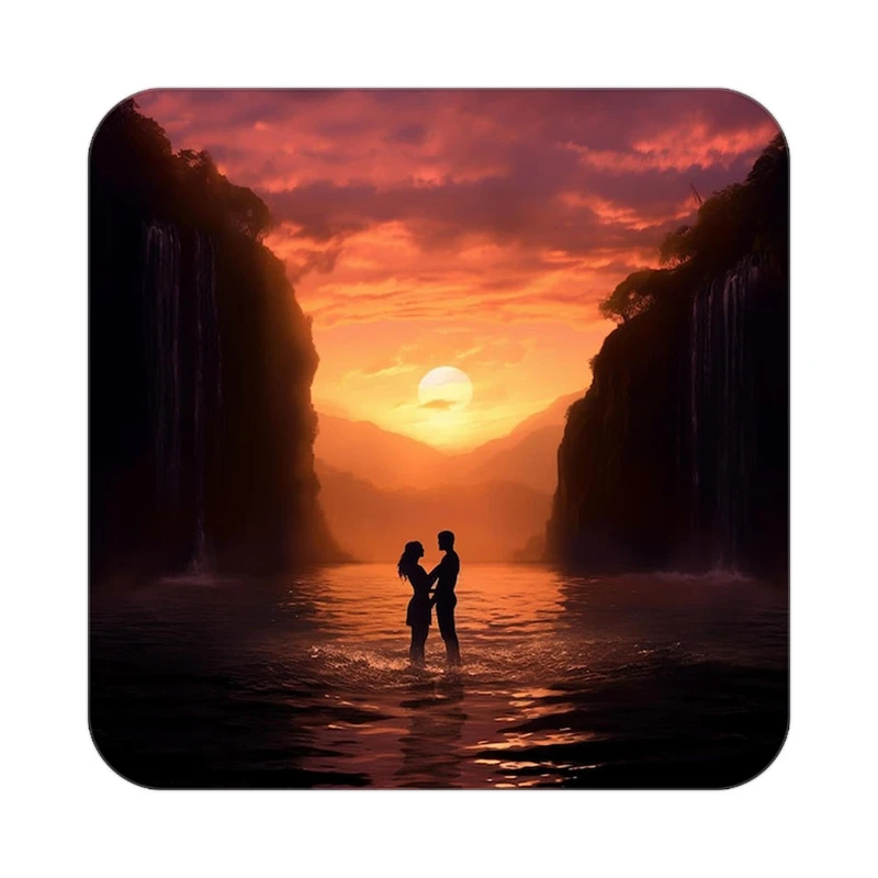 زیر لیوانی کاکتی مدل عاشقانه کد mp12591