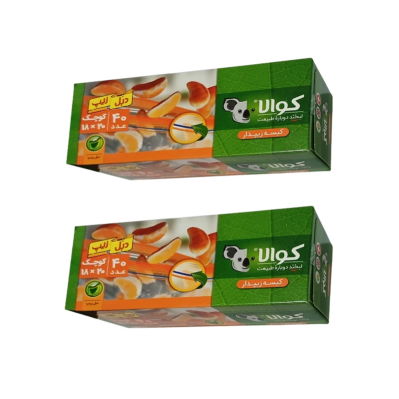 کیسه زیپ دار کوالا مدل Z002 دو بسته 40 عددی