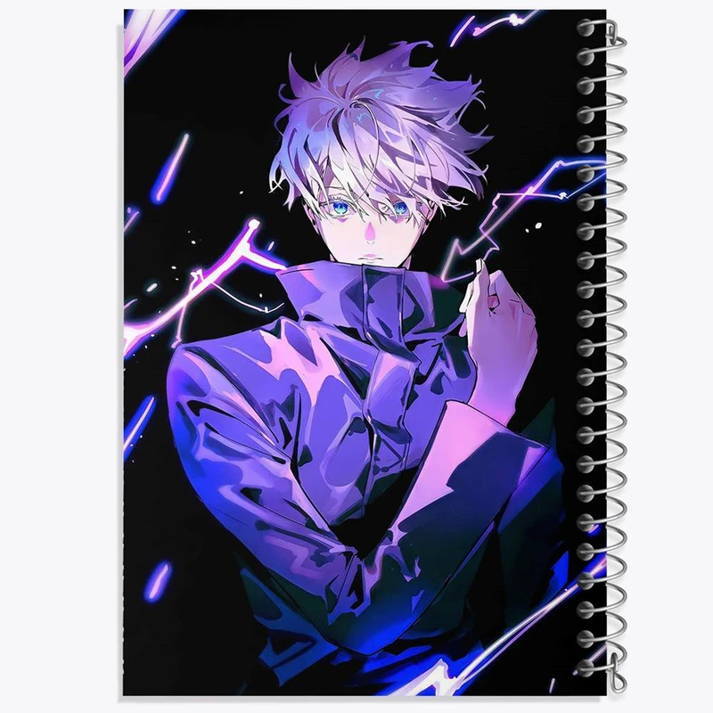 دفتر ژورنال نویسی 50 برگ خندالو مدل نقطه ای طرح گوجو ساتورو انیمه جوجوتسو کایزن کد 11122