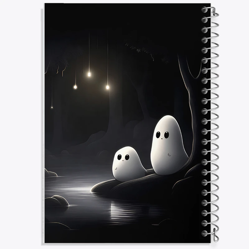 دفتر مشق 50 برگ خندالو طرح ارواح کیوت کد N3871