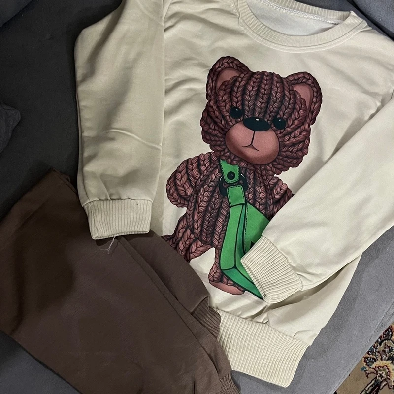 عکس شماره 3 : ست سویشرت و شلوار راحتی پسرانه مدل تدی