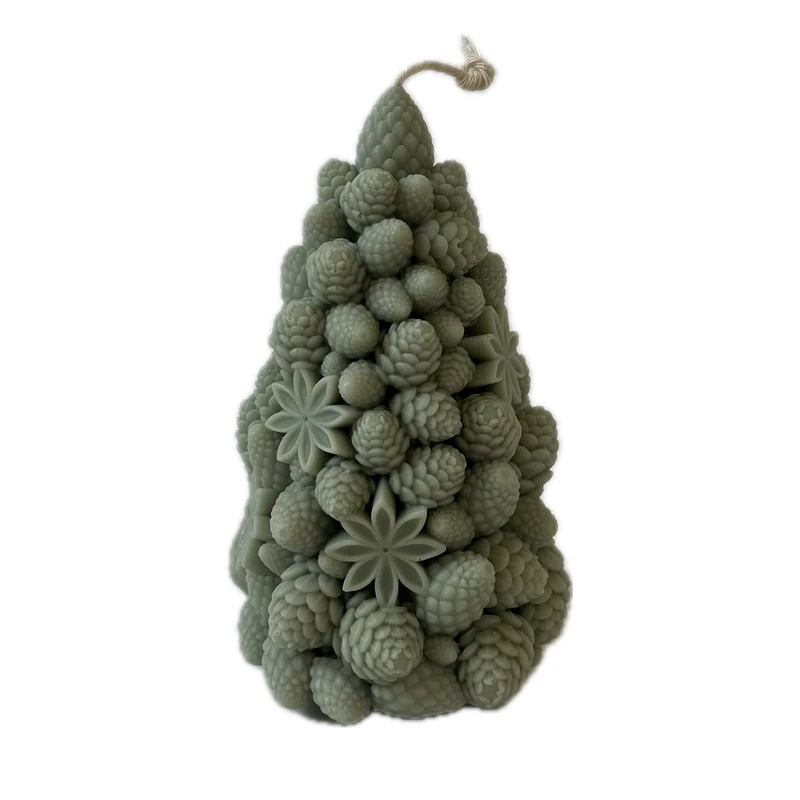 شمع دست‌ساز بدون‌بو مدل شمع کاج توپی زمان اتمام 3 ساعت