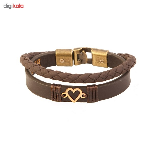 دستبند طلا 18 عیار کابوک مدل 175015 طرح قلب
