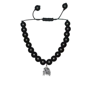 دستبند مهره ای هایکا طرح رخ عقاب کد bd.ha 22