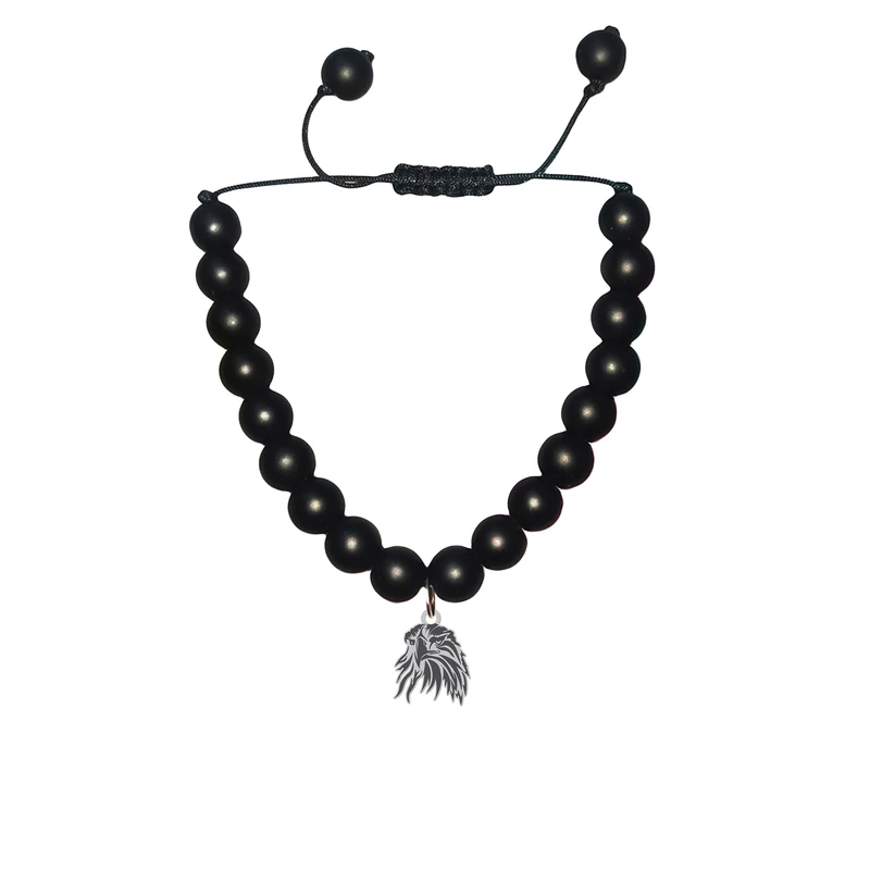 دستبند مهره ای هایکا طرح رخ عقاب کد bd.ha 22