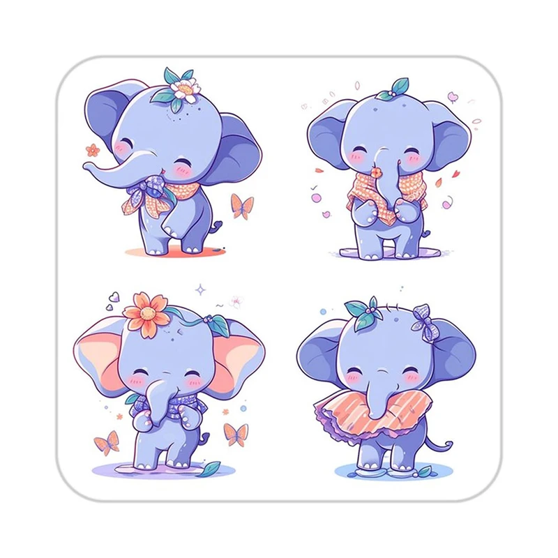 زیر لیوانی کاکتی طرح حیوانات کارتونی مدل mp27642