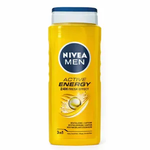 شامپو بدن نیوا مدل Active Energy  با رایحه کافیین مناسب برای انواع پوست حجم 500 میلی لیتر