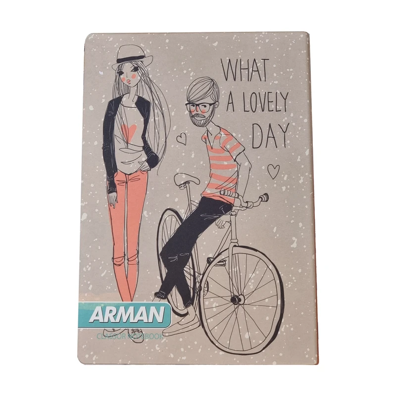 دفتر کلاسوری 80 برگ آرمان طرح what a lovely day