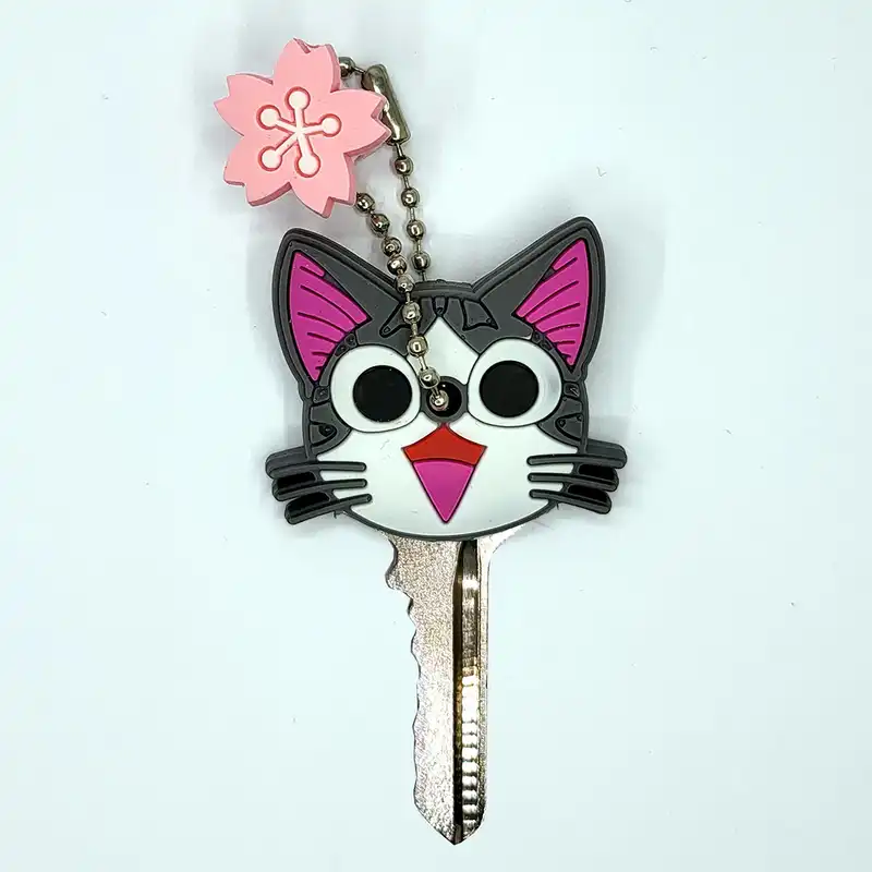 کاور کلید مدل Cute Cat T02 به همراه آویز