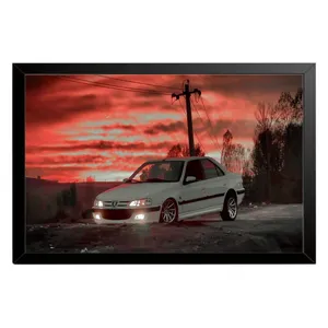 تابلو بکلیت طرح ماشین و خودرو پژو پارس مدل b-po1581 فریم مشکی