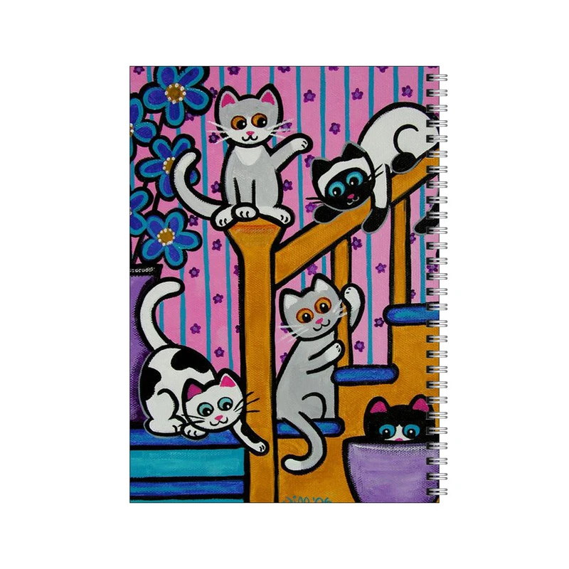 دفتر مشق 50 برگ بامبیلیپ طرح نردبان و گربه ها کد 3817565