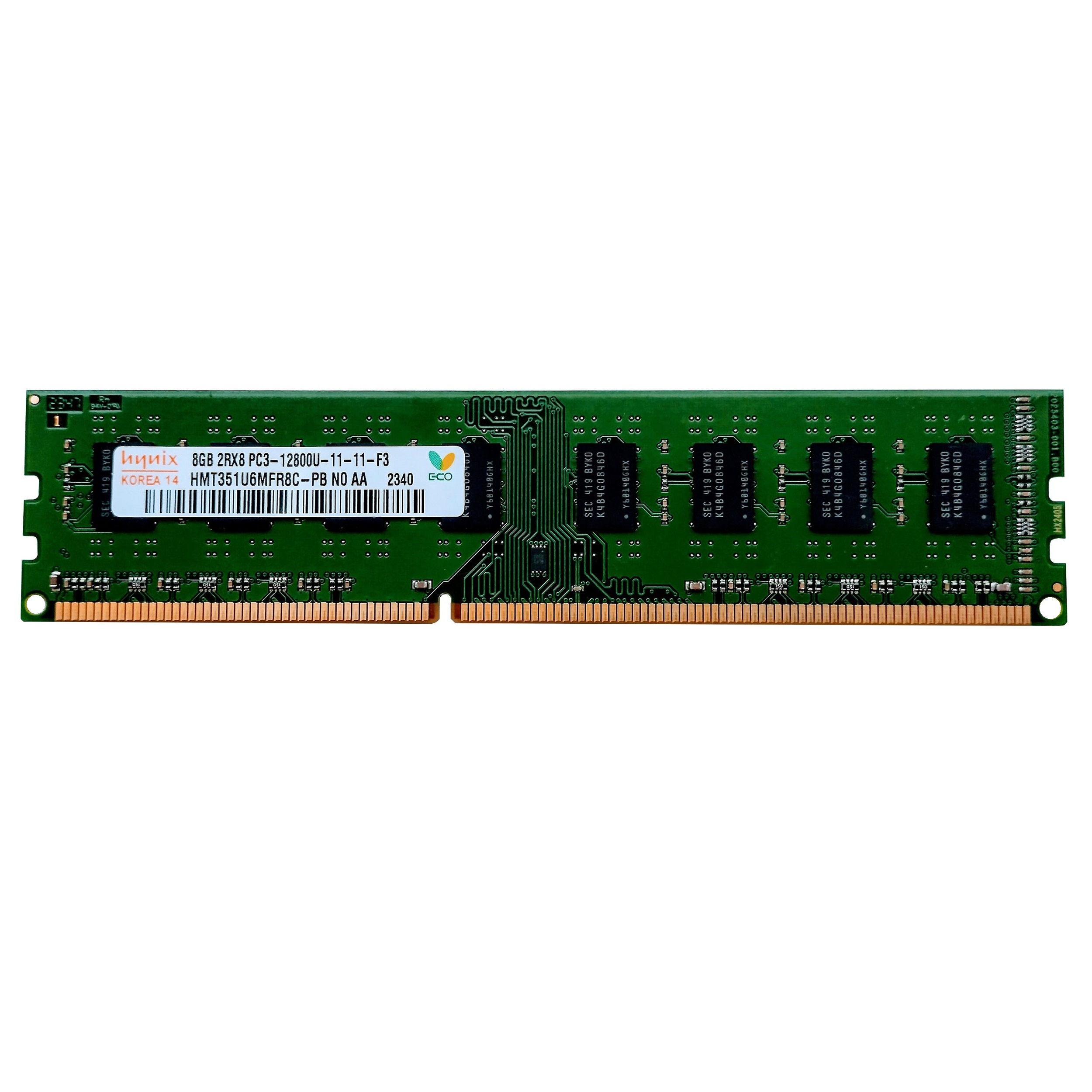 رم کامپیوتر DDR3 تک کاناله 1600 مگاهرتز CL11 هاینیکس مدل 2RX8 PC3-12800U ظرفیت 8 گیگابایت