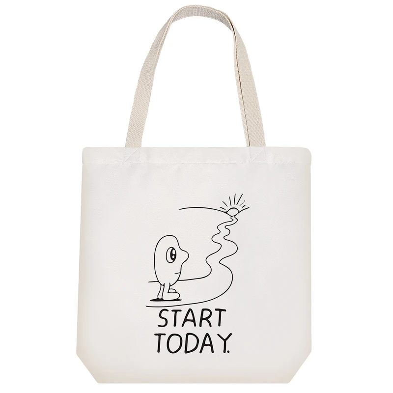 ساک خرید پارچه ای خندالو طرح شروع کردن مدل توت بگ کد 7002