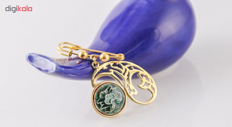 سنجاق سینه گالری ایران تاج طرح گل شاه عباسی کد 245019 تک سایز