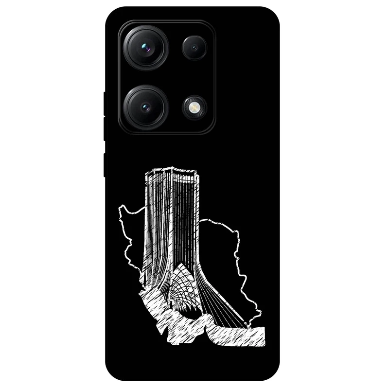 کاور مگافون طرح برج آزادی مدل 1628 مناسب برای گوشی موبایل شیائومی Redmi Note 14S