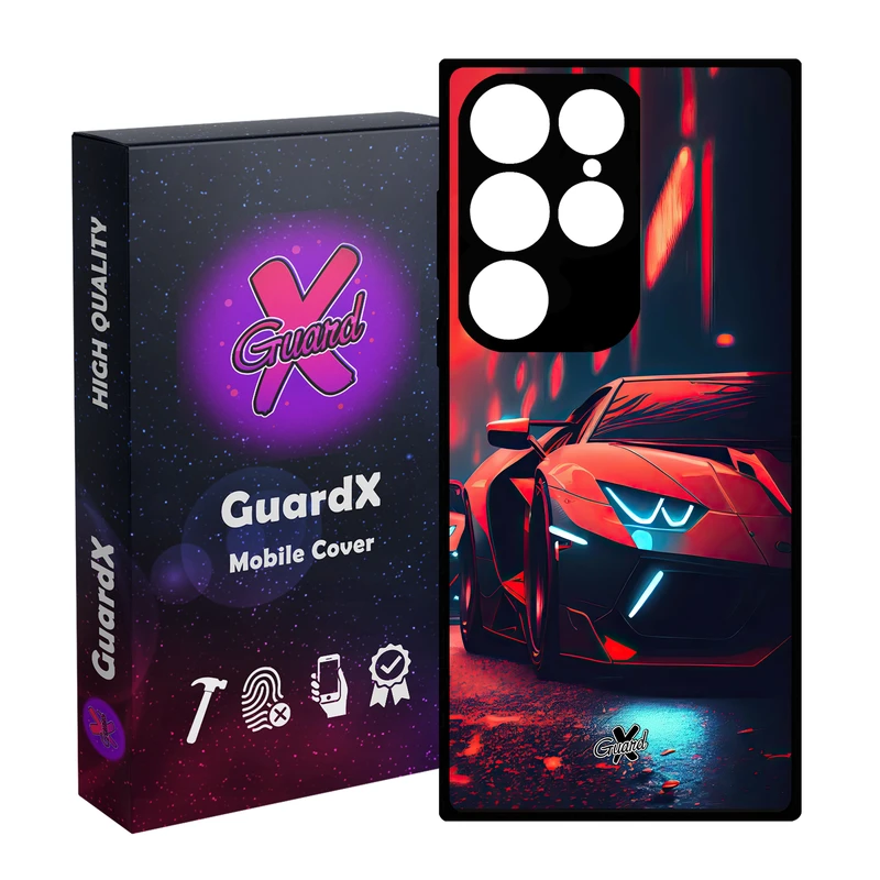 کاور گارد ایکس طرح لامبورگینی مدل Glass10608 مناسب برای گوشی موبایل سامسونگ Galaxy S24 Ultra