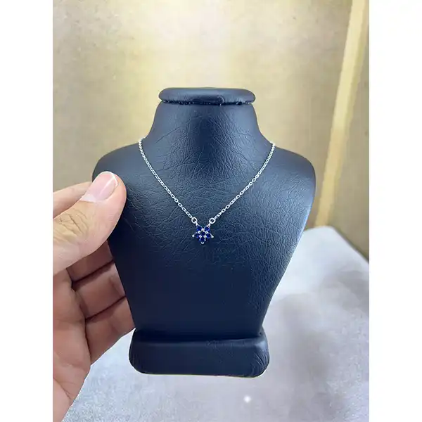 گردنبند نقره زنانه مدل گل ظریف کد 564456