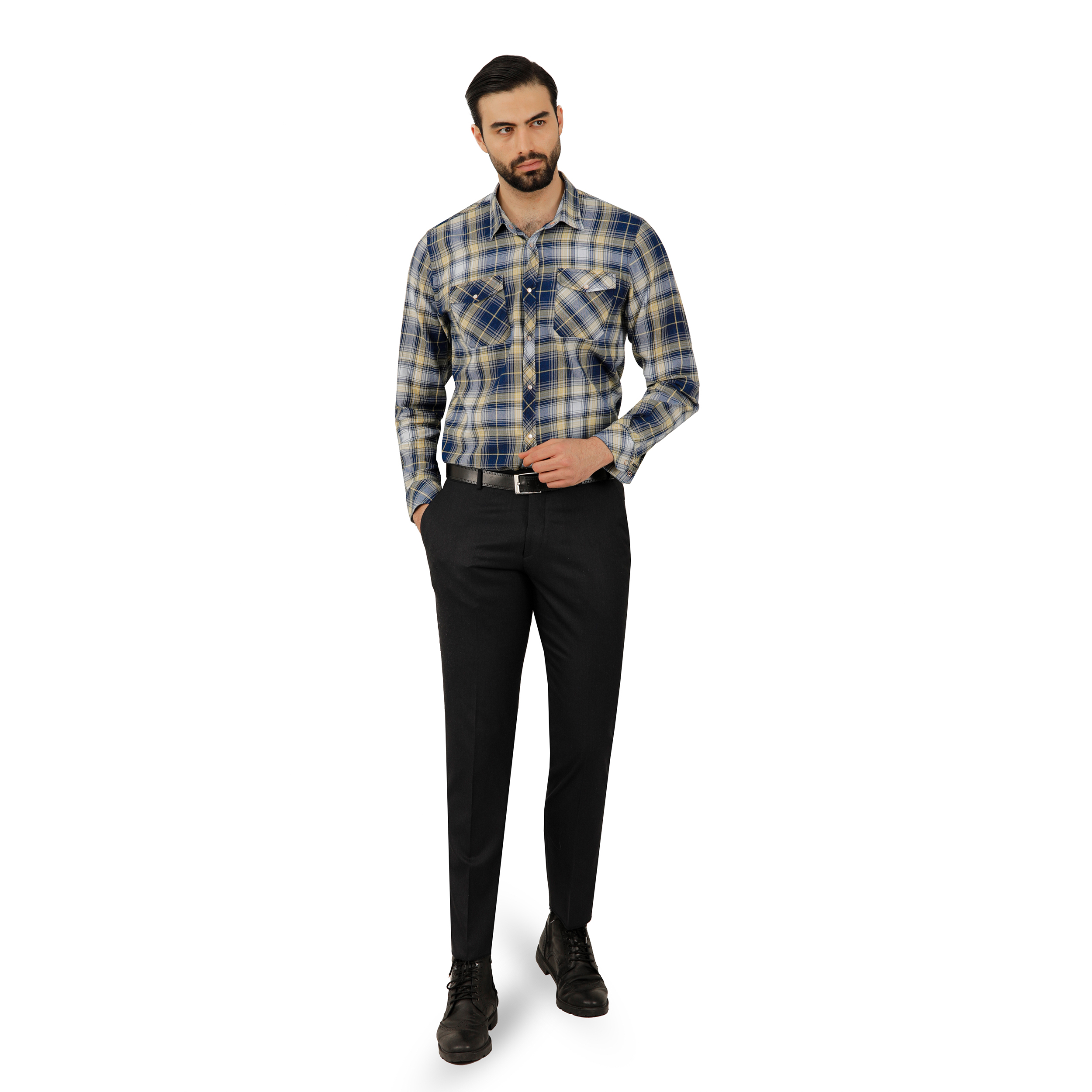 پیراهن آستین بلند مردانه پاتن جامه مدل 102721020250290