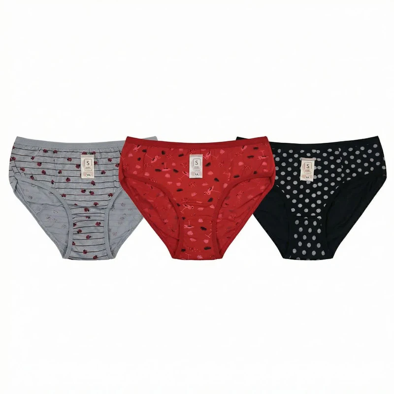 شورت اسلیپ دخترانه مدل نخی L8747 بسته 3 عددی