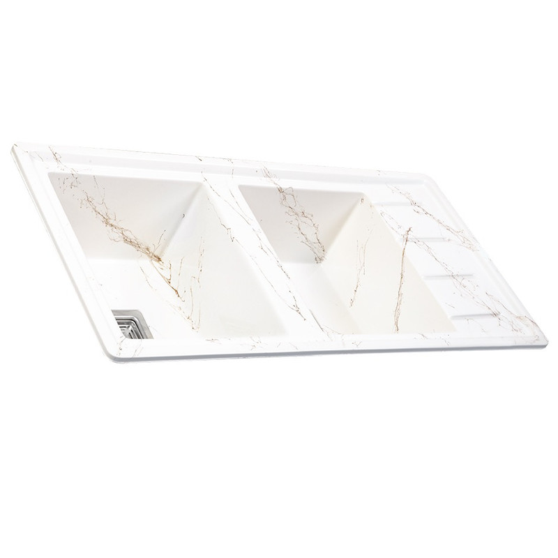 سینک ظرفشویی گرانیت توکار دو لگنه مدل 100SRT سینک ظرفشویی گرانیت توکار دو لگنه مدل 100SRT