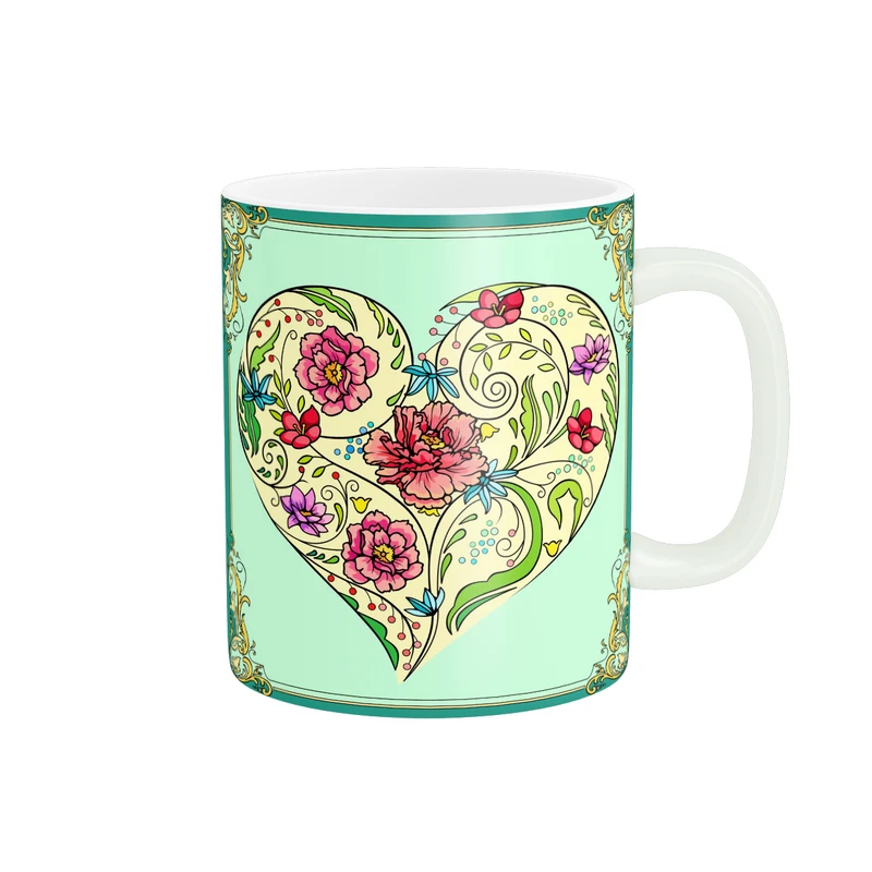 ماگ پادآفرین مدل عشق طرح قلب LOVE خرس تدی کد PM1738