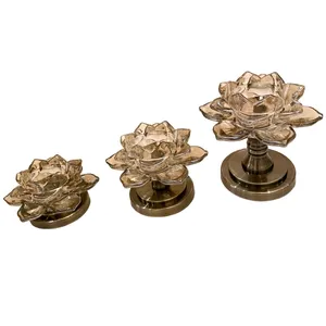 شمعدان طرح گل بسته 3 عددی